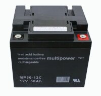 Multipower MP50-12C / 12V - 50 Ah Blei Akku AGM